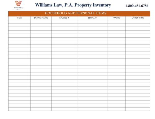 Home Inventory List